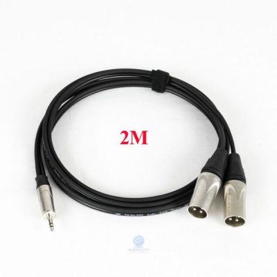 DIVAAUDIO DAMP2MXX-2 | สายสัญญาณเสียง สายสัญญาณ ขั้วต่อแจ๊ค 3.5 มม. เป็นแจ็ค XLR ตัวผู้ ความยาว 2 เมตร