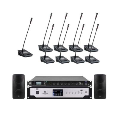 DIVAAUDIO DA-1000CU SET 4 | ชุดไมค์ประชุม 11 ท่าน (ไมค์ประธาน 1 ท่าน ไมค์ผู้ร่วมประชุม 10 ท่าน) พร้อมชุดขยายเสียง
